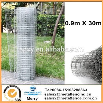 1 &quot;x1&quot; galvanisierte Huhn-Kaninchen-Voliere geschweißter Maschendraht-Garten-Zaun 0.9X30m